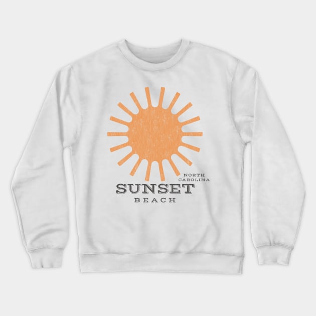 Sunset Beach, NC Summertime Vacationing Beachgoing Sun Crewneck Sweatshirt by Contentarama